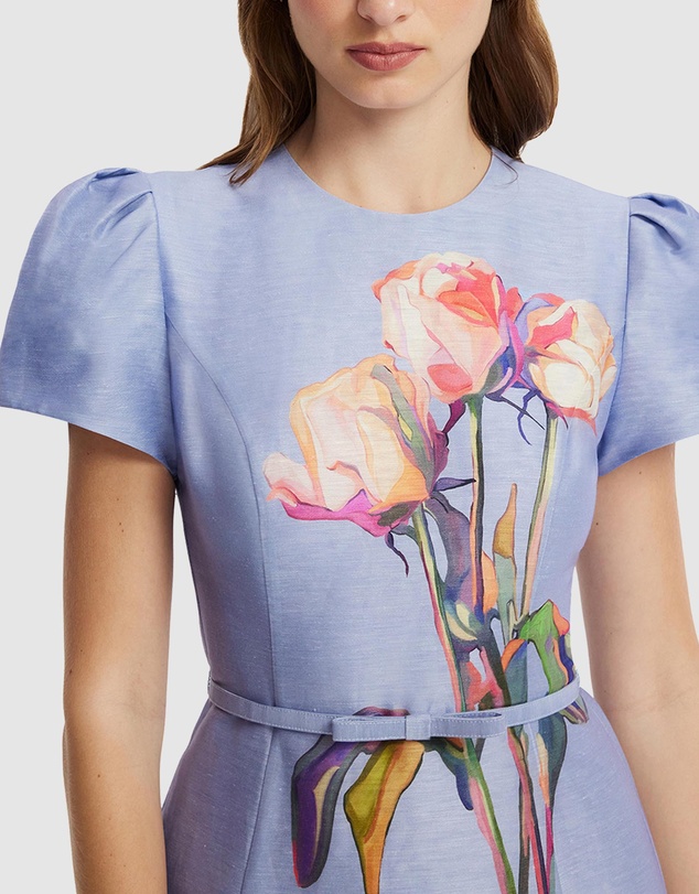 LEO LIN - Marguerite Short Sleeve Midi Dress