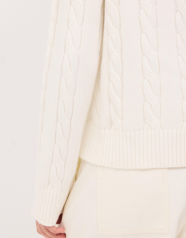 Calli - Leo Wool Blend Cable Knit Jumper