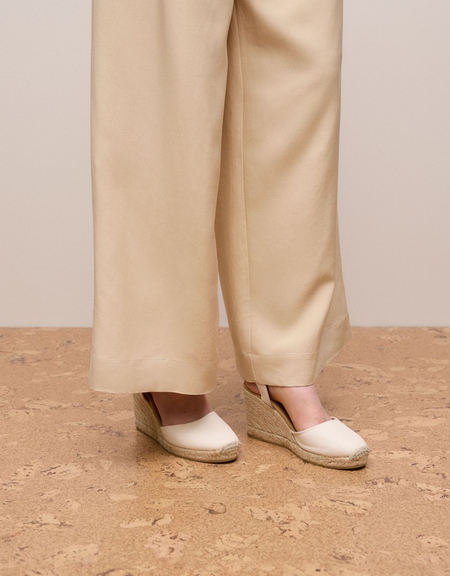 Trenery - Gwen Espadrille Wedge in Oyster