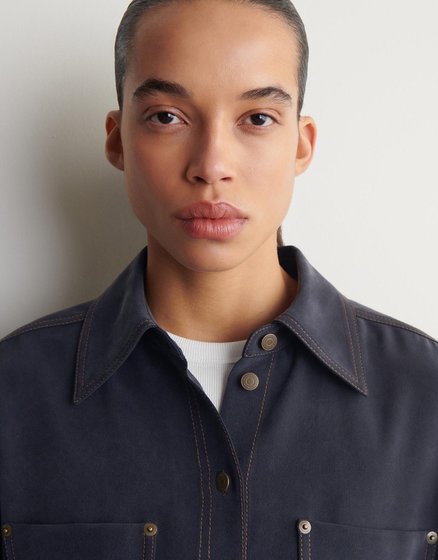 COS - Denim-Effect Silk Shirt