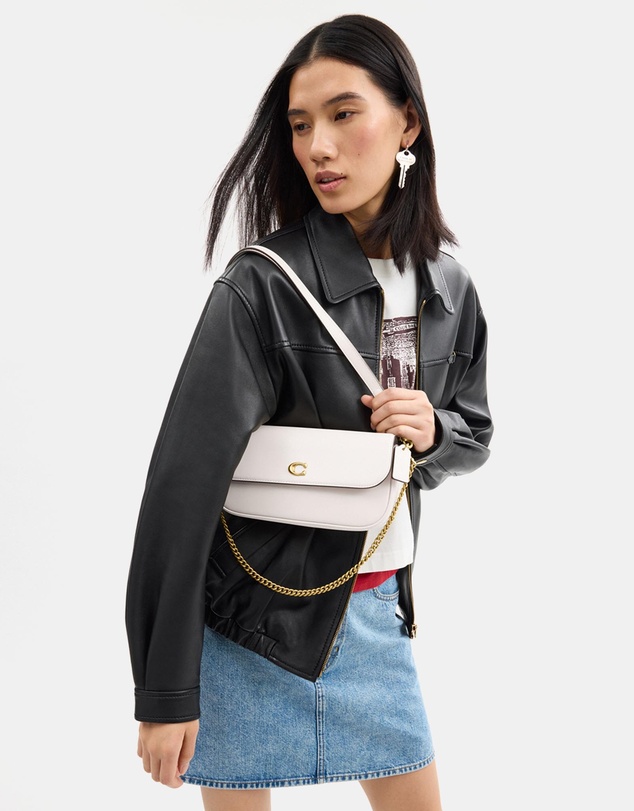 Coach - Refined Calf Leather Essential Chain Pouch Bag