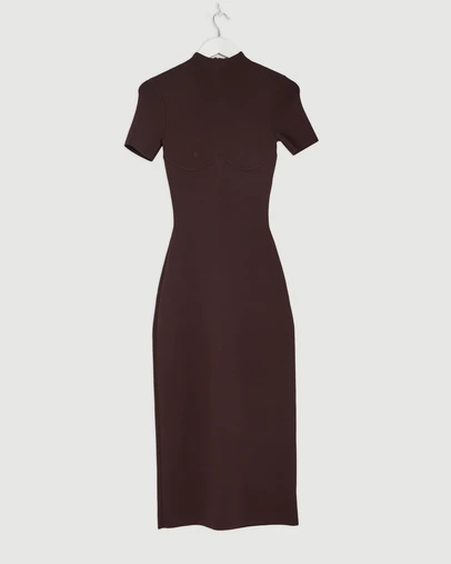 Revibe - Repaired Tussah London Knitted Midi Dress - AU 6