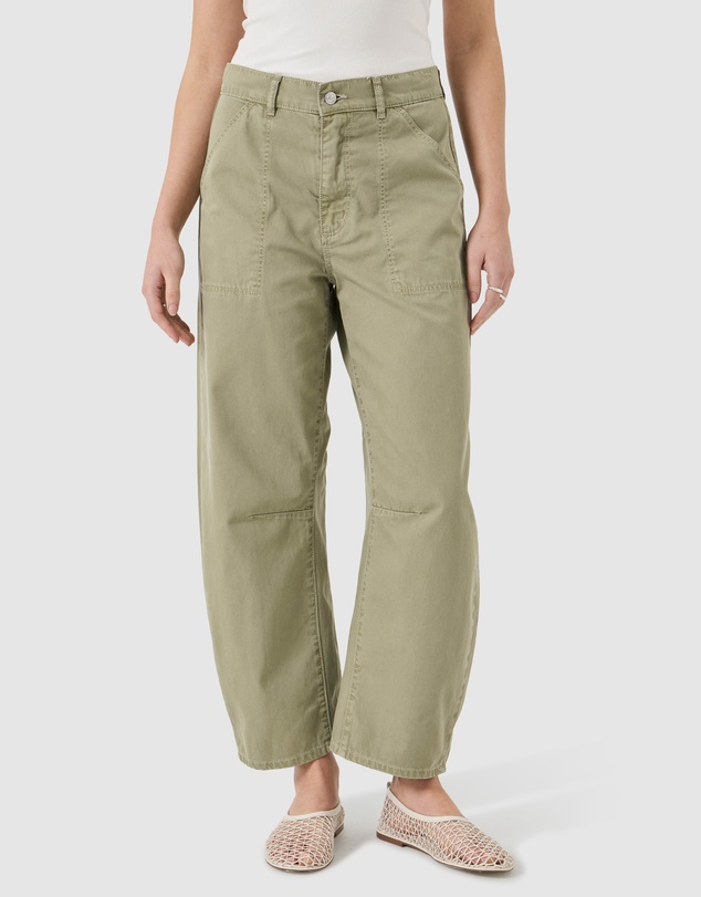 Rolla's - Gigi Barrel Drill Jean - Summer Olive