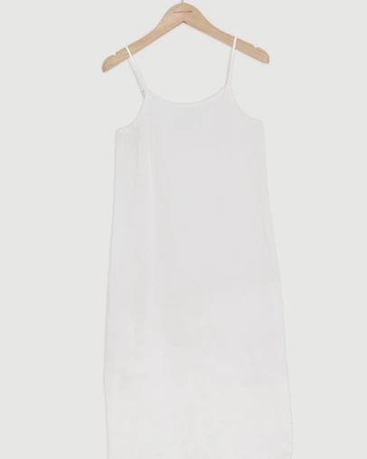Revibe - Repaired Assembly Label Linen Slip Dress