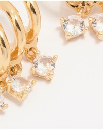 Lovisa - Gold Plated Cubic Zirconia Trio Hoop Earrings