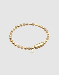 Kuzzoi - ICONIC EXCLUSIVE - Bracelet Male Ball 925 Sterling Silver Gold Plated