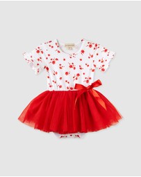 Designer Kidz - Alyssa Floral S/S Tutu Romper