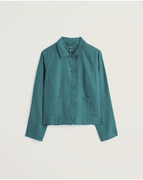 Seasalt - Seasalt Cornwall Blue Arame Linen Jacket