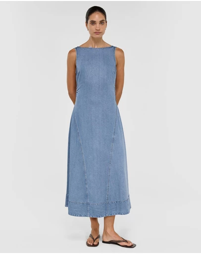 Staple the Label - Talia Chambray Midi Dress