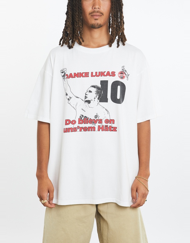 Vintage by The Real Deal - Pre Loved - Vintage Lukas Podolski 1. FC Köln Soccer Tee