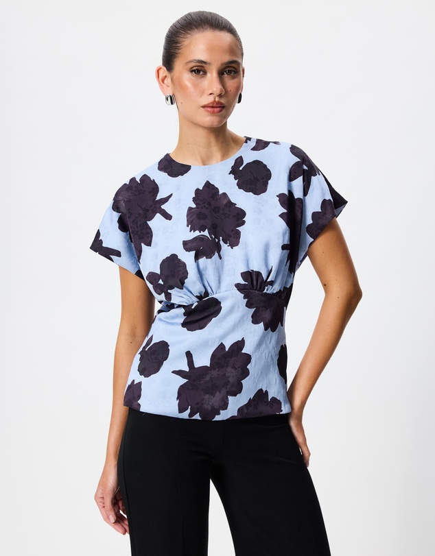 Tussah - Reena Printed Flutter Sleeve Top
