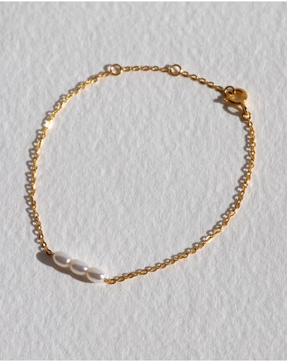 SAINT VALENTINE - Mini Pearl Bracelet - Gold