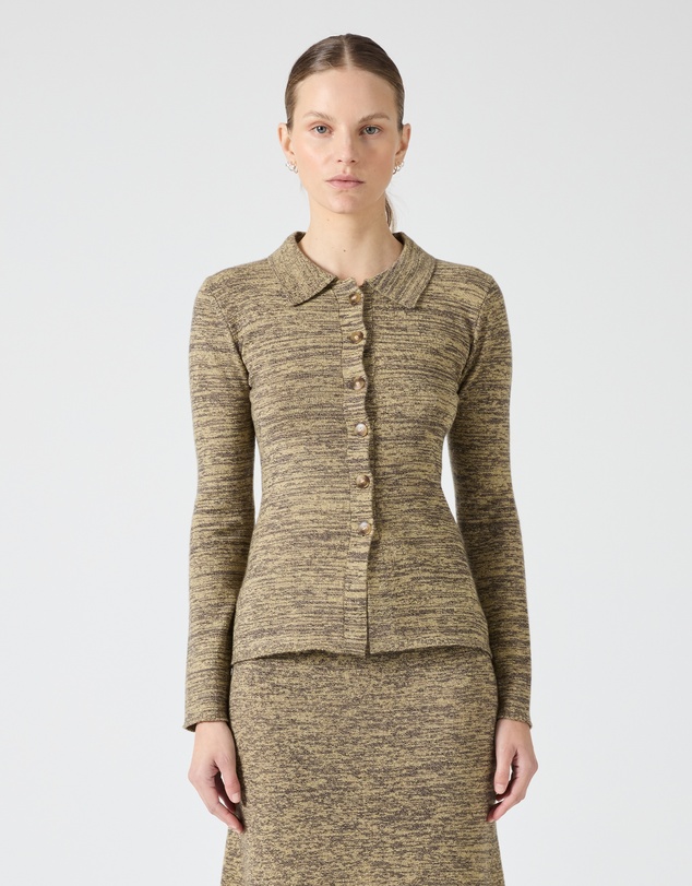 Third Form - Melange Knit Shirt
