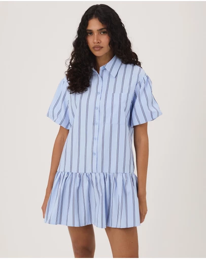 Atmos&Here - Claire Cotton Poplin Mini Dress
