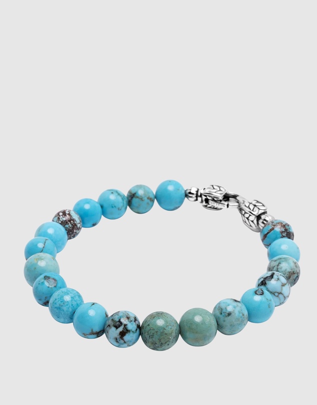 Nialaya Jewellery - Turquoise Healing Bracelet with Silver Lock