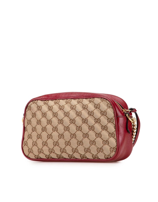 Pre-Loved by Azura Reborn - Pre-Loved Small GG Marmont Matelasse Canvas Crossbody