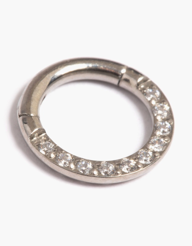 Lovisa - Titanium Cubic Zirconia 6mm Clicker