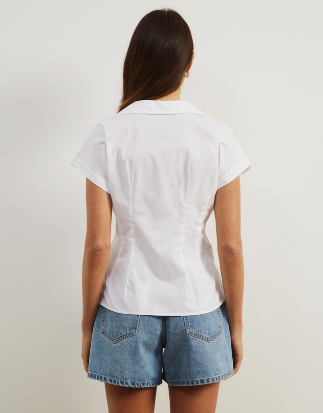 Atmos&Here - Marcy Pin Tuck Short Sleeve Shirt