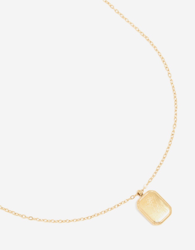 Lovisa - Waterproof Gold Plated Stainless Steel March Birth Flower Daffodil Necklace