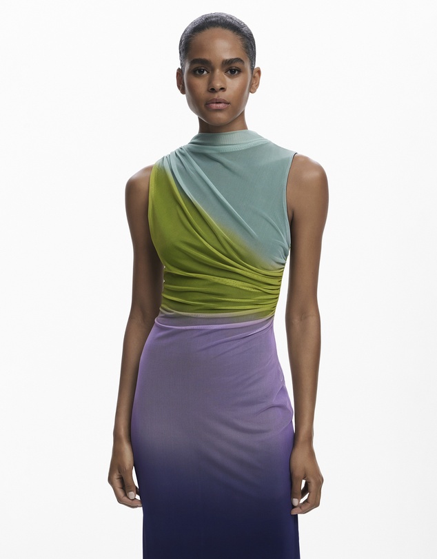 Desigual - Gradient tulle midi dress