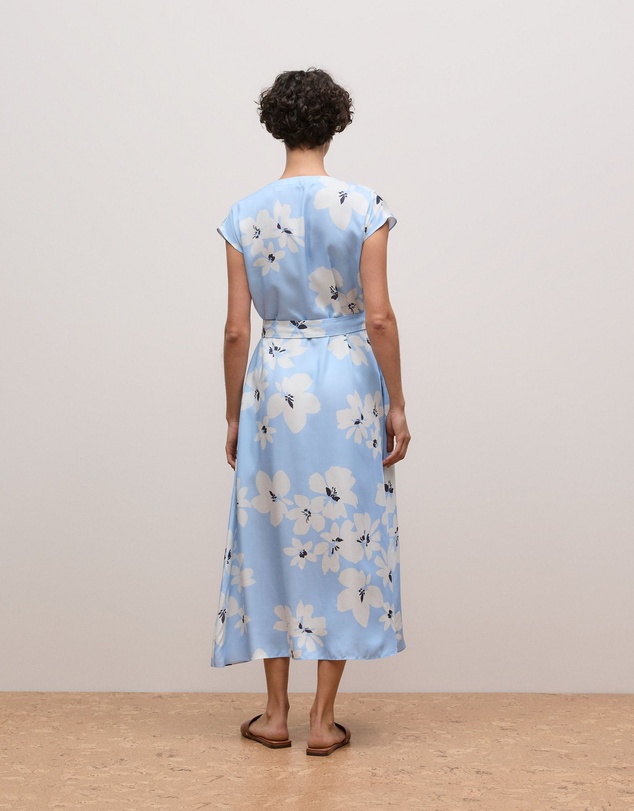 Trenery - Sorell Modal Cap Sleeve Dress in Soft Blue