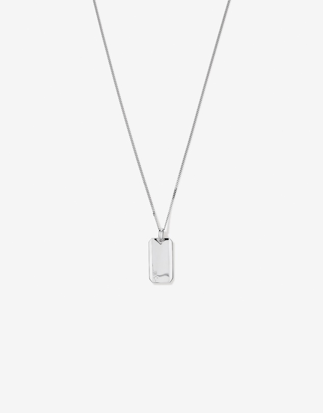 Michael Hill - Dog Tag with Diamonds in Sterling Silver