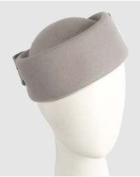 Max Alexander - Felt Grey Pillbox Hat