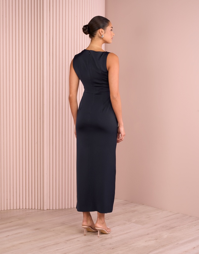 Azzurielle - Gentille High Neck Maxi Dress
