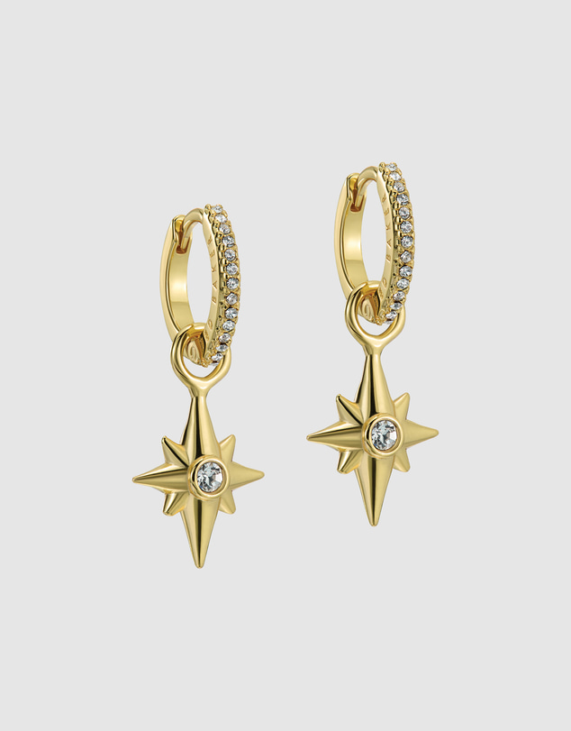 Ted Baker - SINA: Star Charm Crystal Huggie Earrings