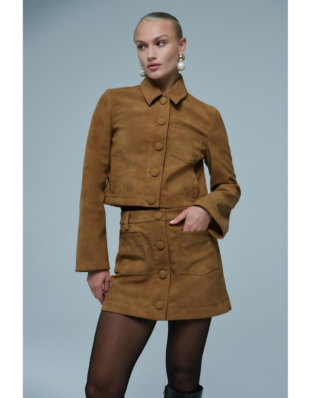 Bardot - Lorenzo Croc Vegan Suede Shirt