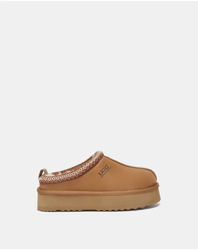 EVERAU - Australian Shepherd Ugg Tay Platform Cow Suede Upper House Shoes