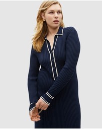 Seed Heritage - Polo Tipping Knit Midi Dress