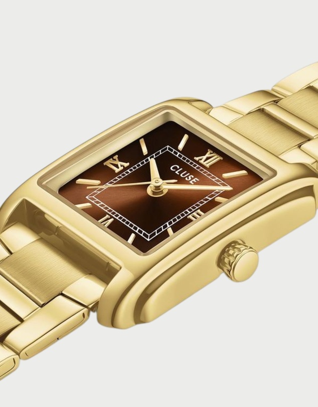 Cluse - CLUSE Anglée, Steel, Brown, Gold Colour