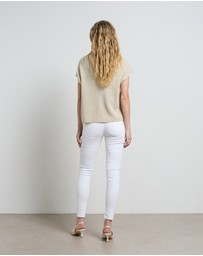 DRICOPER DENIM - Lauren Coated White Jeans