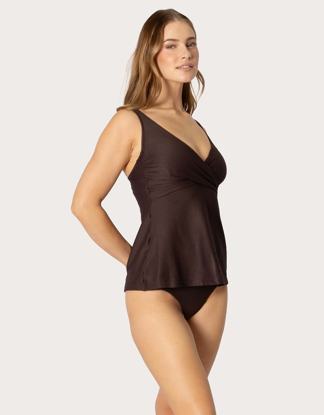 Baku Swimwear - Rococco Flared D/E Cup Wrap Singlet Top