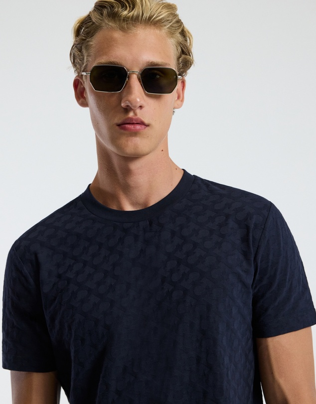 Calibre - Monogram Jacquard T-shirt Navy