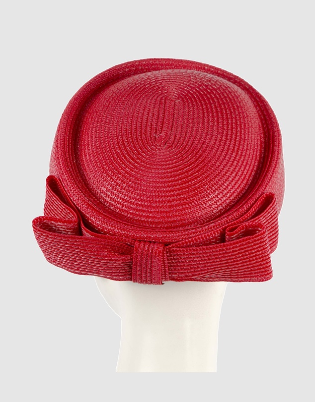 Max Alexander - Red Braid Pillbox Hat