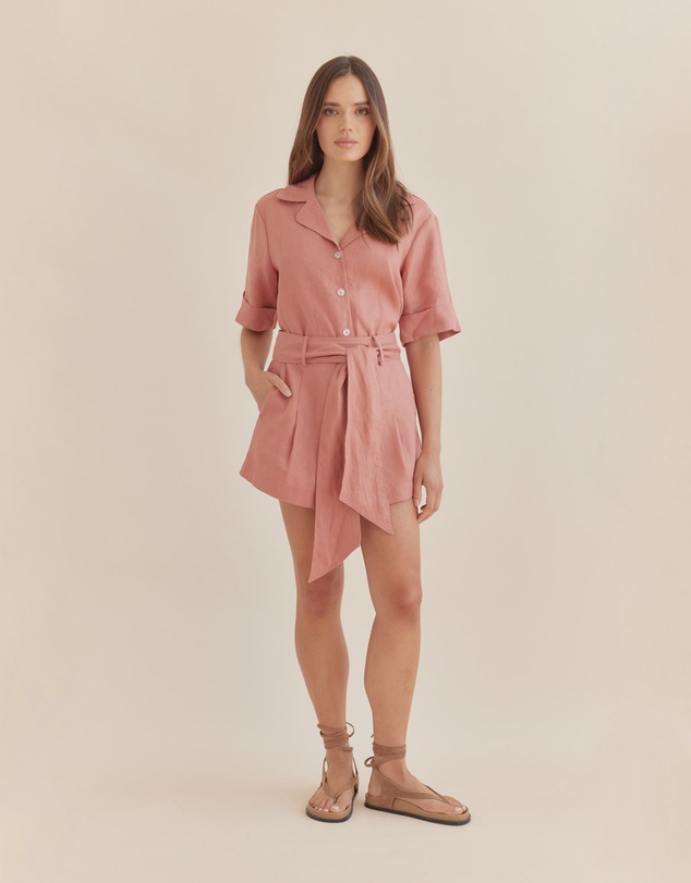 Amelius - Maelle Belted Linen Short