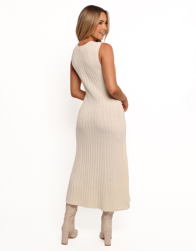 Petal & Pup - Kellie Knit Midi Dress - White