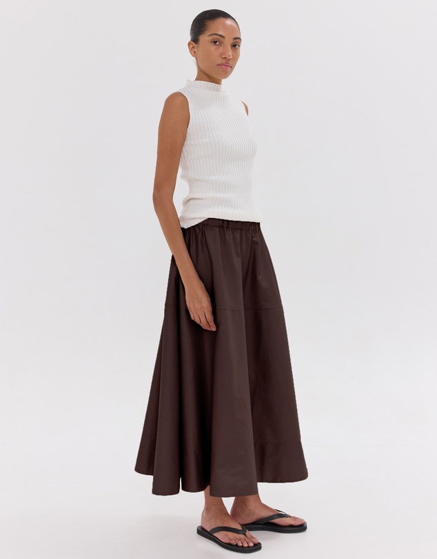 Cloth & Co. - The Maxi Skirt | Dark Cacao