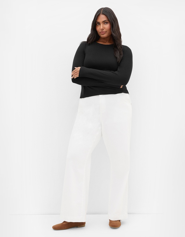 City Chic - Plus size Karla Long Sleeve Tee - black