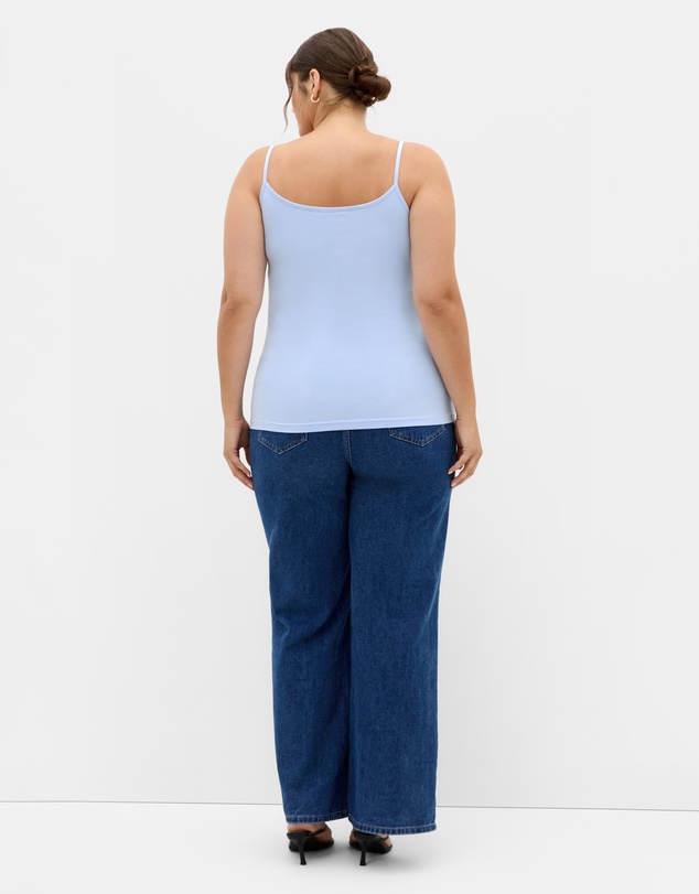 City Chic - Plus size Chloe Basic Cami - soft blue
