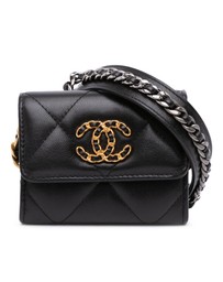 Pre-Loved by Azura Reborn - Pre-Loved Lambskin 19 Flap Coin Purse With Chain