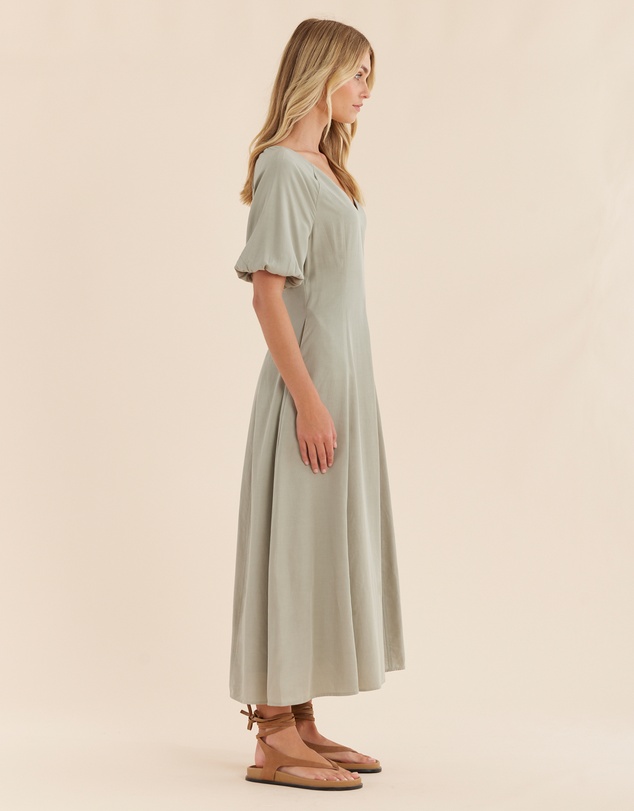 Amelius - Auguste Puff Sleeve Midi Dress