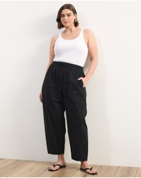 Atmos&Here Curvy - Sienna Cotton Barrel Leg Pants