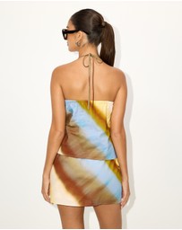 Dazie - Zadie Linen Blend Halter Top
