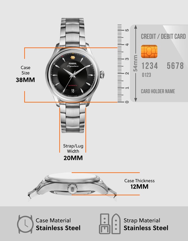 Fossil - Signature CS-1 Silver Tone Analogue Watch