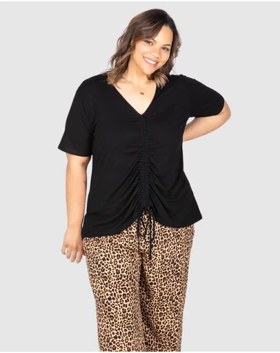 Love Your Wardrobe - Maya Ruched Front Tee