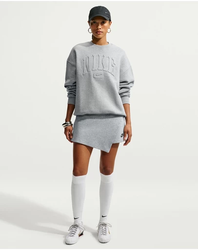 Nike - Studio Fleece Oversized Crew-Neck Sweatshirt