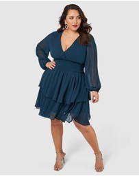 Pink Dusk by Curve Project - Shake Your Money Maker Midi Dress